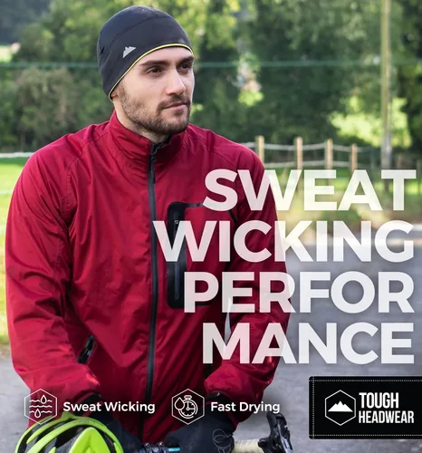 Miniatura 5 de Skull Cap Helmet Liner Running Beanie - Winter Thermal Under Helmet Cycling Head Hat - Ultimate Moisture Wicking Performance