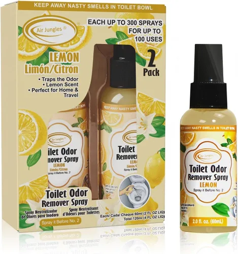 Miniatura 8 de Air Jungles Spray para excrementos de inodoro, 2 onzas líquidas (2 unidades), aroma a lavanda, espray eliminador de olores antes del número 2, hasta