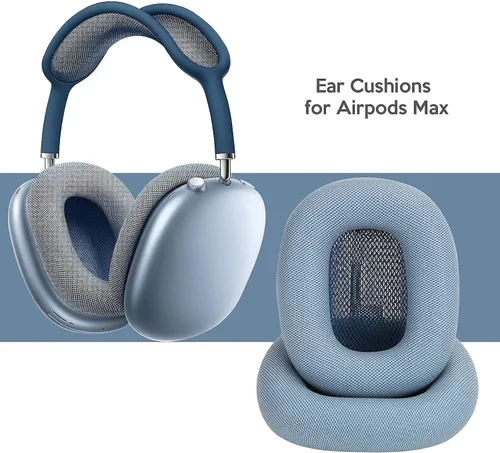 Miniatura 9 de Almohadillas de repuesto Earrock para auriculares AirPods Max, almohadillas cubiertas de piel de proteína con espuma viscoelástica y imán