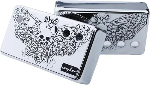 Miniatura 2 de Guyker Humbucker - Cubierta de pastilla (1.969 in/2.047 in de distancia entre varas) – Puente de cuproníquel y pastillas para el cuello, piezas