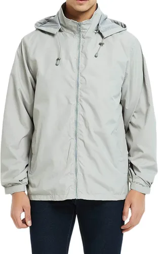 Miniatura 29 de Chaqueta impermeable cortavientos ligera para hombre con capucha extraíble