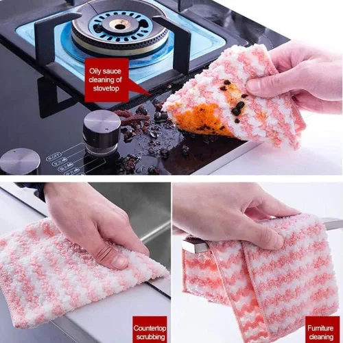 Miniatura 5 de Yoovat Straseapoit Trapo de limpieza de microfibra, paños de limpieza de microfibra súper absorbentes, toallas reutilizables multifunción para 10