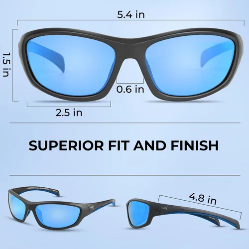 Miniatura 8 de KastKing Hiwassee - Gafas de sol deportivas polarizadas para hombres y mujeres, gafas de sol envolventes para pesca, ciclismo y correr, protección