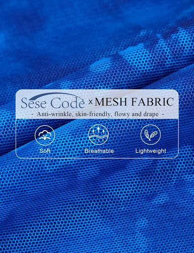 Miniatura 4 de SeSe Code Blusas elegantes de malla para mujer, poncho fluido, camisas casuales elegantes