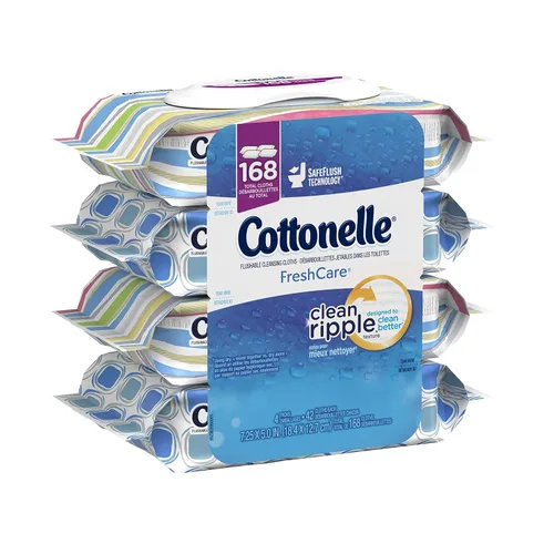 Miniatura 2 de Cottonelle Fresh Care - Paños de limpieza desechables, 42 hojas, 4 unidades (el embalaje puede variar)