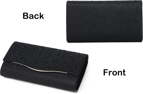 Miniatura 5 de Monederos de mano con diamantes de imitación para mujer, monederos y bolsos formales de boda, fiesta, graduación, bolsas de dinero, regalo