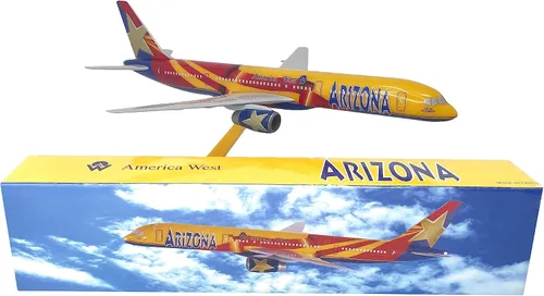 Miniatura 3 de America West Arizona Boeing 757-200 Escala 1:200 - Modelo de avión de plástico a presión - Réplica coleccionable de América West Airlines Aircraft