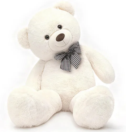 Miniatura 11 de MorisMos Oso de peluche gigante, regalo de oso gigante suave para niñas, novia en San Valentín, Navidad, cumpleaños, 47 pulgadas, azul Azul claro
