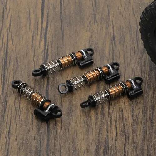 Miniatura 7 de RCAWD Actualizaciones para FMS FCX24 1/24 y 1/18 Crawlers Partes de Amortiguador de Choque, Amortiguadores de Choque Delanteros Traseros RC de Negro