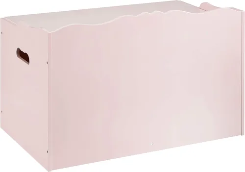 Miniatura 5 de Amazon Basics Caja de juguetes para niños, baúl organizador de madera, rosa, 30 x 18 x 19 pulgadas