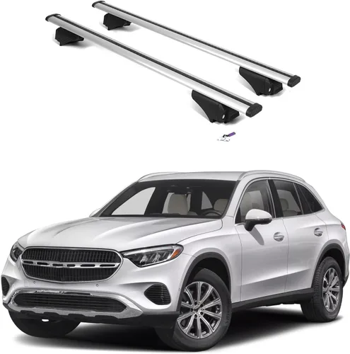 Miniatura 9 de ERKUL – Barras transversales portaequipajes para Mercedes Benz GLA 2021-2026 Barras transversales de aluminio con bloqueo antirrobo para techo