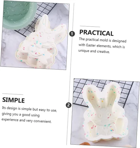 Miniatura 7 de SHOWERORO Moldes de silicona para pasteles de Pascua, diseño resistente y ligero multiusos