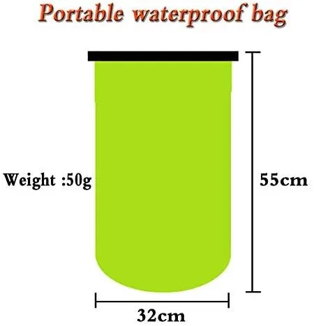 Miniatura 2 de E-Onfoot Bolsa seca impermeable con correa para el hombro, saco de compresión seca enrollable que mantiene el equipo seco para kayak, rafting