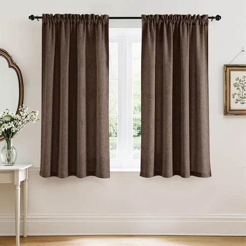 Miniatura 16 de RYB HOME Cortinas extralargas de 108 pulgadas de largo, transpirables con bolsillo para barra, cortinas traslúcidas blancas para sala de estar