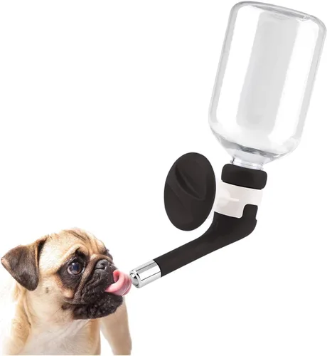 Andiker Botella dispensadora de agua para perros sin goteo, jaula para perreras, dispensador de agua, hervidor de agua para mascotas, se puede subir