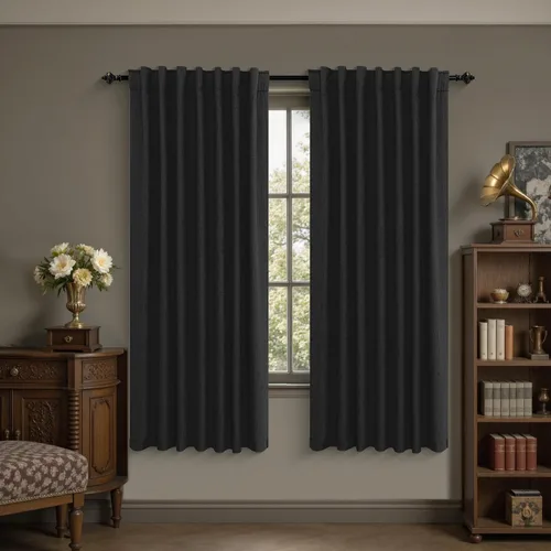 Miniatura 80 de KOUFALL - Cortinas de medio estilo francés de lino para ventana, juego de 2 cortinas cortas de 40 pulgadas de longitud, para privacidad, cortinas