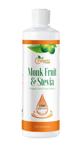 Miniatura 10 de Monk Fruit & Stevia - Gotas edulcorantes líquidas – Edulcorantes naturales y alternativas de azúcar – Mezcla deliciosa sin regusto amargo – Extracto