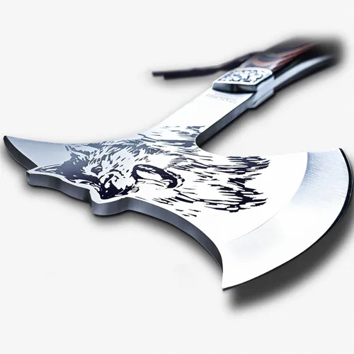 Miniatura 6 de Camping Hatchet Overall 8.5in w/4in Blade, Compact Camp Axe Stainless Steel Blade and Comfortable Wooden Grip, Outdoor Hunting Survival Hiking