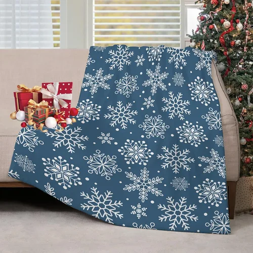 Miniatura 8 de Manta Navideña de Franela con Diseño de Bastón de Caramelo, Manta de Sofá Súper Suave y Cálida, Manta de Cama, Decoración Navideña de las Fiestas