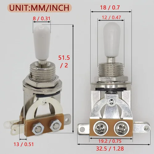 Miniatura 3 de Interruptor de palanca de 3 vías para guitarra eléctrica, interruptor de pastilla de guitarra, interruptor selector de guitarra, interruptor