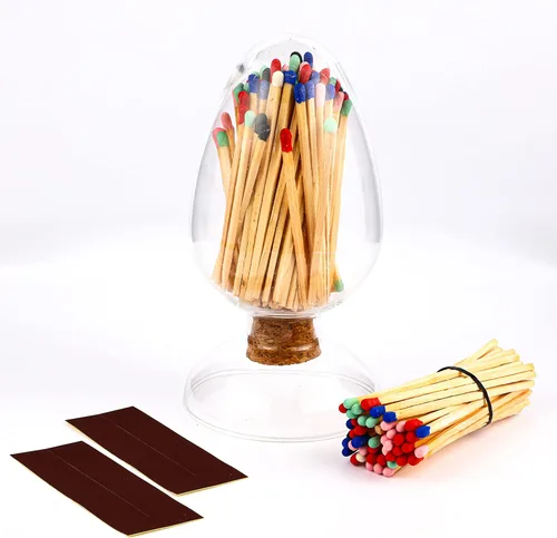 Miniatura 12 de Cloche de cristal con Striker, soporte de vidrio con Striker, Match Cloche Glass con Striker, soporte Match Striker, soporte de baño de lujo