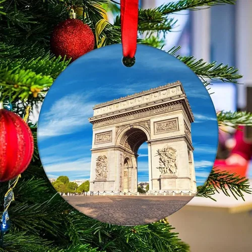 Miniatura 10 de Adorno de Navidad 2023 Florencia Italia Adorno de Navidad de cerámica Catedral Casas Santa María del árbol de Navidad, adorno colgante de regalo