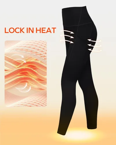 Miniatura 2 de Ewedoos Women's Fleece Lined Leggings with Pockets Winter Thermal Leggings for Women High Waisted Yoga Warm Leggings