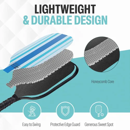 Miniatura 5 de Palms-O-Aces Carbon Fiber Pickleball Paddle – USAPA Approved 16mm T700 Graphite Paddle with Textured Spin Surface Lightweight Carbon Fiber