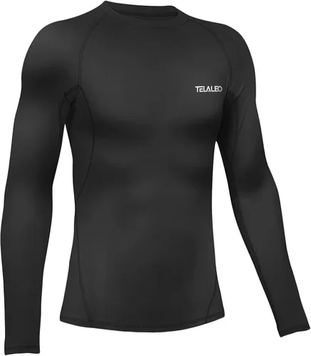 Miniatura 2 de TELALEO Camiseta de compresión térmica para niños y niñas, manga larga, forro polar, capa base, camiseta deportiva de fútbol