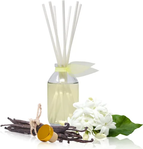 Miniatura 3 de Juego de regalo con difusor de varillas de pomelo brillante y aceite con notas de naranja dulce, mandarina, lima y floral, aroma de aceite esencial