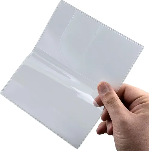 Miniatura 6 de Paquete de 10 fundas para pasaporte de plástico transparente, funda protectora de pasaporte, funda de vinilo transparente para pasaporte