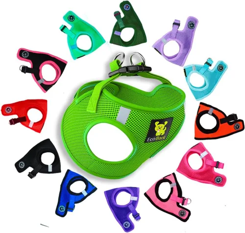 Miniatura 35 de EcoBark Arnés para perro – Arneses ecológicos para perros XXS, XS y pequeños – Chaleco de cuerpo pequeño reflectante y ajustable – Arnés de malla