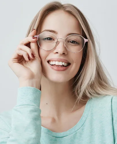 Miniatura 3 de Cyxus Round Blue Light Blocking Glasses for Women Metal Frame UV Filtering Computer Glasses Clear Lens 8132