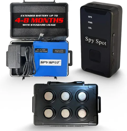 SpySpot 4G LTE GPS Tracker GL320MG con funda magnética resistente a la intemperie y batería extendida - Dispositivo de seguimiento de vehículos y