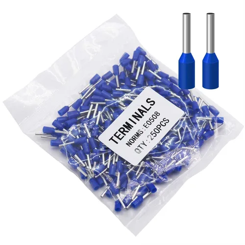 Miniatura 49 de Fidioto AWG12 Casquillos de Alambre Terminales, juego de 250 piezas AWG12 Conector de Terminal de Alambre con Pin Aislado para Terminales de Punta