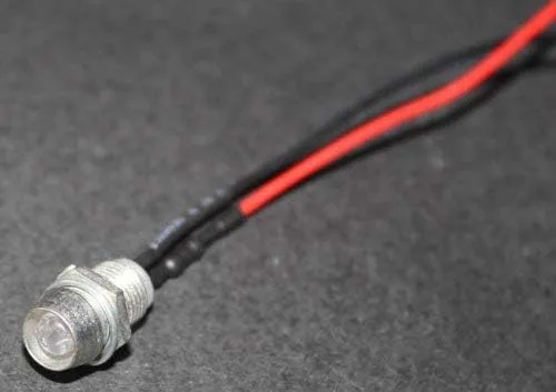 Miniatura 2 de 5pcs x 0.197 in uv pre cableado titular LED uv pre cableado LED (con soporte 12V 7.9 in púrpura)