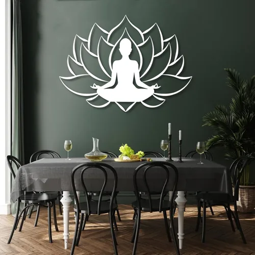 Miniatura 4 de Arte de pared de flor de loto de metal, decoración de pared de metal zen, decoración de pared de flor de loto, decoración de pared de flor de loto