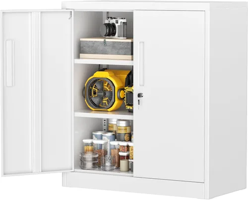 Miniatura 11 de Greenvelly Armario de metal, archivador de almacenamiento con bloqueo de 36 pulgadas con puertas y estantes para oficina, hogar, gimnasio, escuela