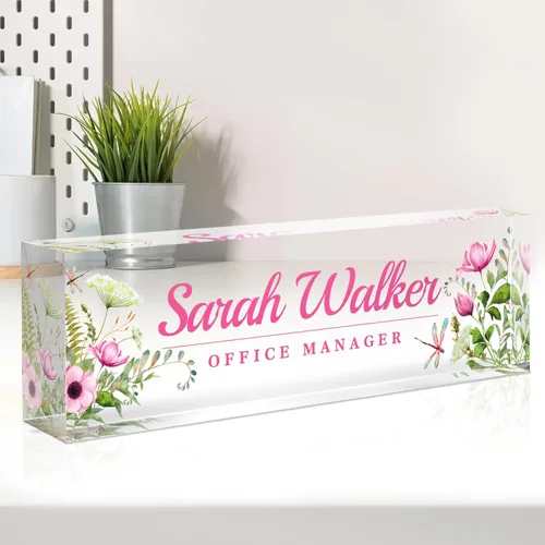 Miniatura 15 de Placa de nombre personalizada para escritorio, placa de nombre de escritorio personalizada, decoración de oficina para mujeres y hombres, accesorios