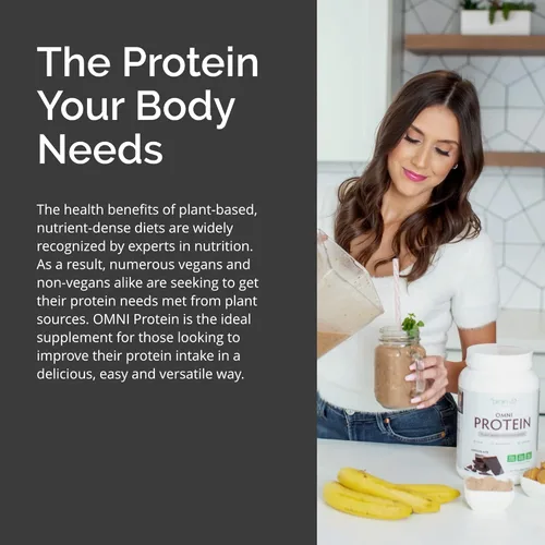 Miniatura 5 de BRAINMD Dr Amen Omni Protein Chocolate - 2.38 libras - Proteína en polvo a base de plantas - Promueve la recuperación de energía y ejercicio