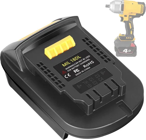 JYJZPB MIL18DL - Adaptador convertidor de batería para Milwaukee a batería De-Walt, convertidor para baterías Milwaukee 18V M18 a baterías Dewalt de