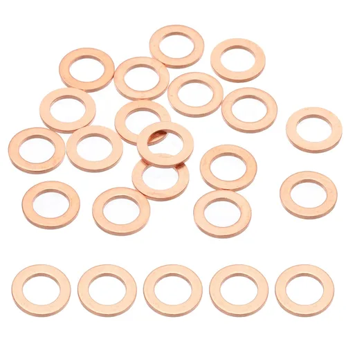 Miniatura 24 de PATIKIL Arandelas de cobre M12, arandelas de cobre M12 de 0.472 x 0.709 x 0.059 in de cobre, arandelas planas métricas, kit surtido de arandelas