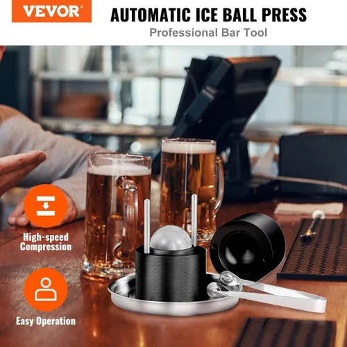 Miniatura 2 de VEVOR Prensa de Bolas de Hielo, Prensa de Bolas de Hielo de 2.4", Kit de Prensa de Bolas de Hielo de Aluminio para Aviación para Esfera de Hielo