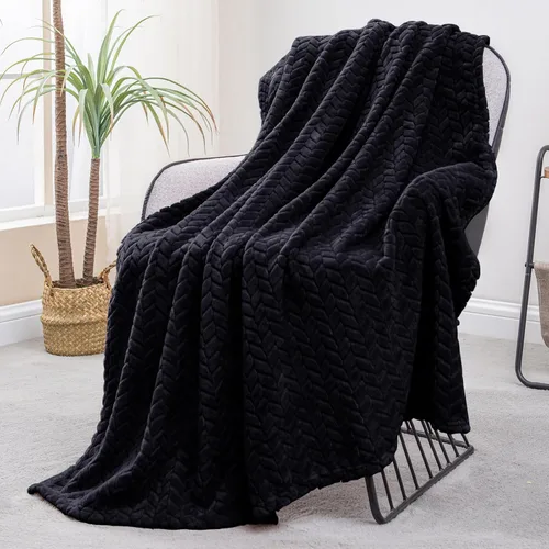 Miniatura 11 de Exclusivo Mezcla - Manta de forro polar tamaño individual para cama, 90x66 pulgadas, mantas suaves y acogedoras de franela jacquard, ligeras y Verde