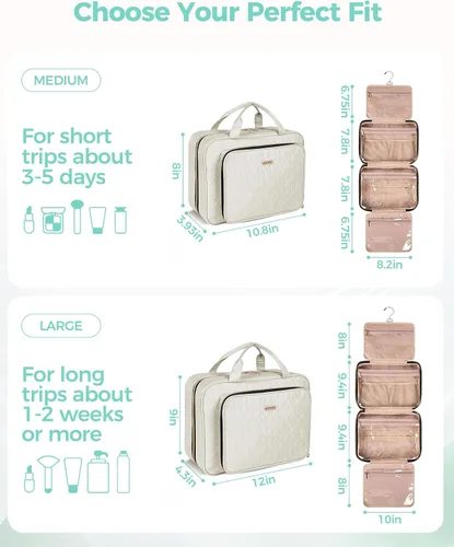 Miniatura 6 de Bolsa de Aseo BALHLHG, Beige, M, Moda