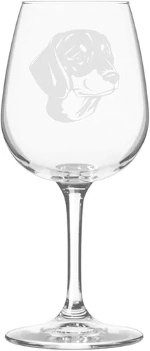 Miniatura 529 de Copa de vino de 12.75 onzas con diseño de perro grabado