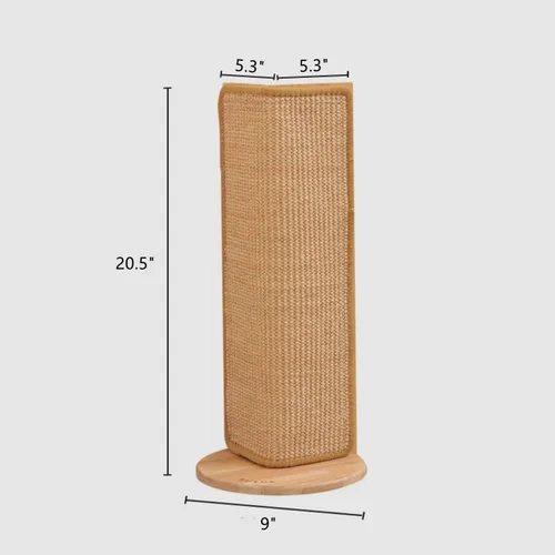 Miniatura 6 de SHENGOCASE Rascador de sisal de gato de 20.5 pulgadas de alto, sin perforaciones, para pared, para sofá, esquina, poste rascador, alfombrilla de 1