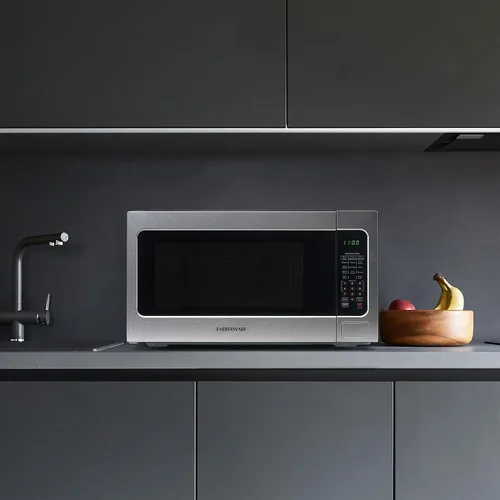 Miniatura 7 de Farberware - Horno microondas de encimera de 2.2 pies cúbicos – 1100 vatios de potencia, configuraciones de cocción automática con sensor Acero