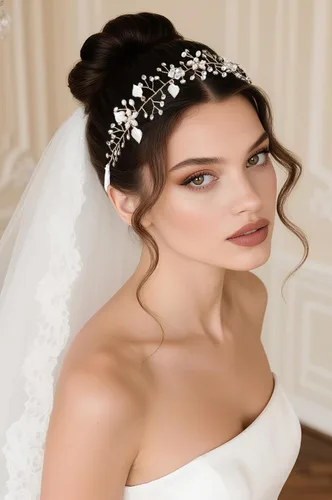 Miniatura 3 de Coucoland - Diadema de niña de hadas para primera comunión; tiara de corona de cristal, accesorio para el cabello de bebé, diadema para novias