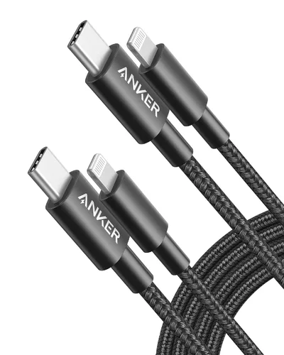 Miniatura 17 de Anker Cable Nuevo de Nylon USB C a Lightning, Certificado Apple MFi para iPhone 14 Series y Más (6 pies, negro)